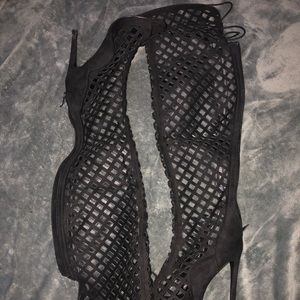 Cape Robbin | Peep Toe Cutout-Over the Knee Boots